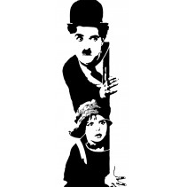 Naklejka NK004S - 40x100cm - Charlie Chaplin