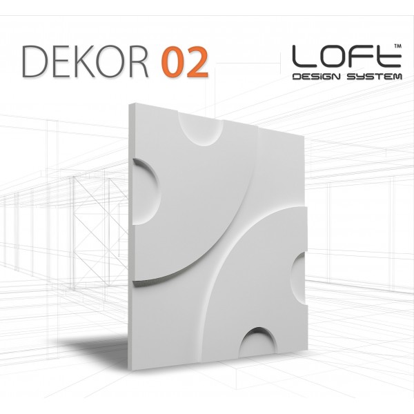 Loft System DEKOR 02 - Panel gipsowy 3D