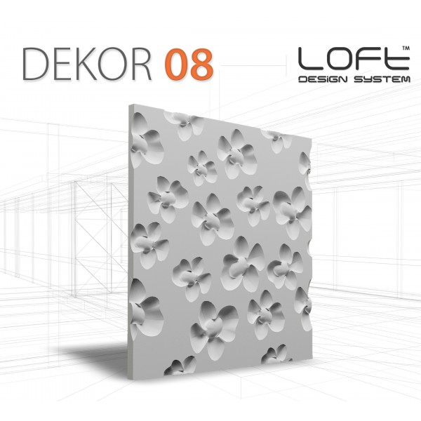 Loft System DEKOR 08 - Panel gipsowy 3D