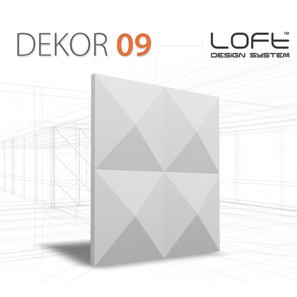 Loft System DEKOR 09 - Panel gipsowy 3D