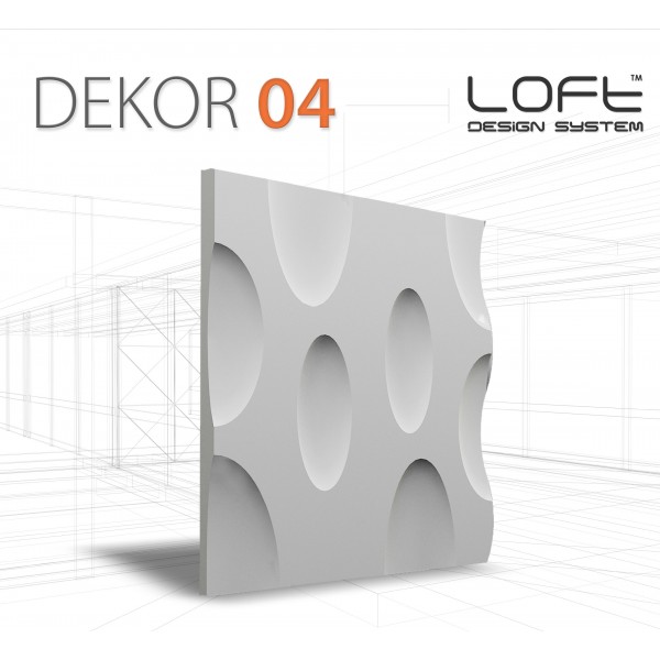 Loft System DEKOR 04 - Panel gipsowy 3D