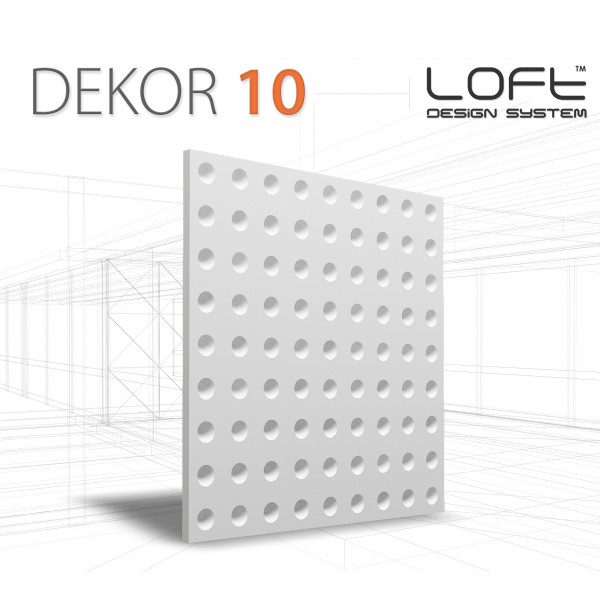 Loft System DEKOR 10 - Panel gipsowy 3D