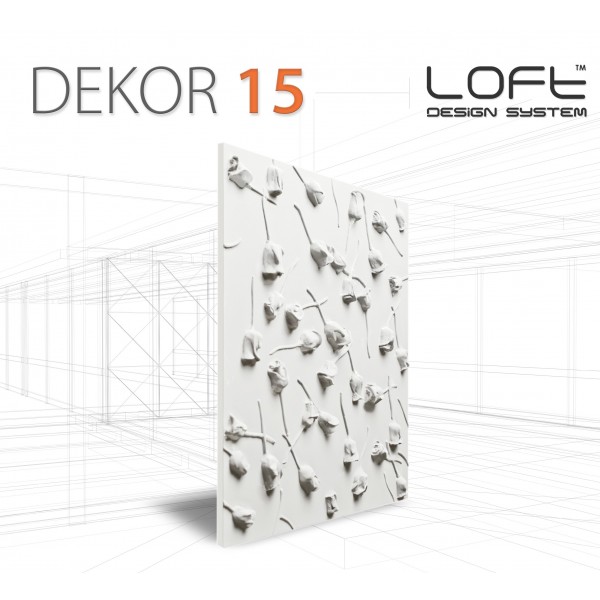Loft System DEKOR 15 - Panel gipsowy 3D