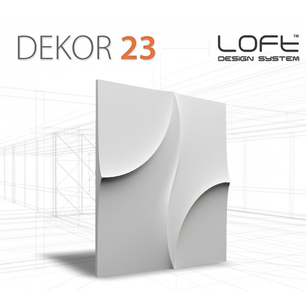 Loft System DEKOR 23 - Panel gipsowy 3D