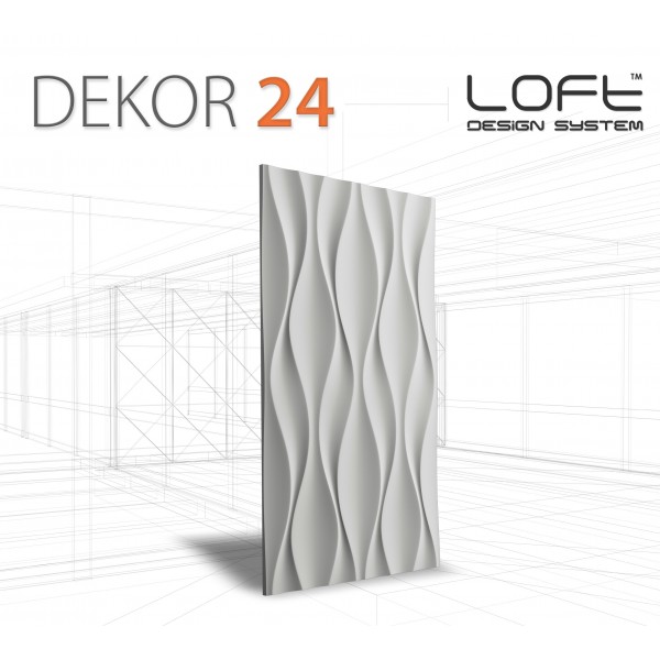 Loft System DEKOR 24 - Panel gipsowy 3D