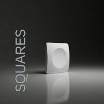 Panel gipsowy 3D SQUARES prosta forma kwadratu z wgłębieniem - model Dunes 13