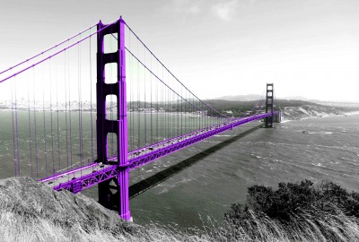Fototapeta Fioletowy Most Golden Gate #82486303